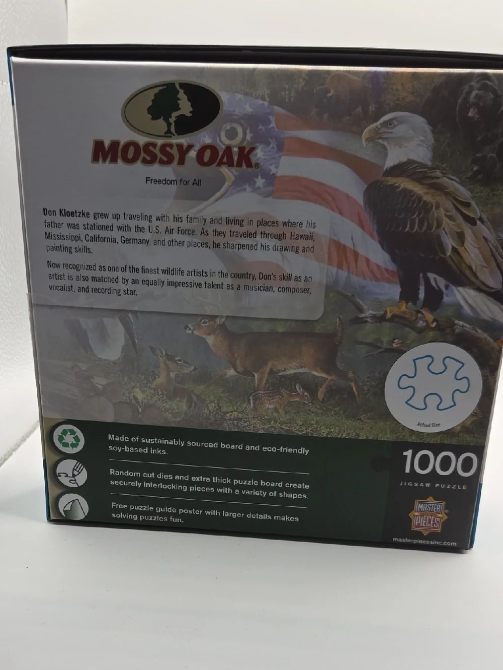 Mossy Oak Patriotic Eagle Puzzle – Red, White, Blue & Brown Artwork NWT